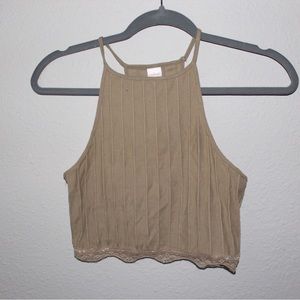 Tan crop top